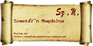 Szmetán Magdolna névjegykártya